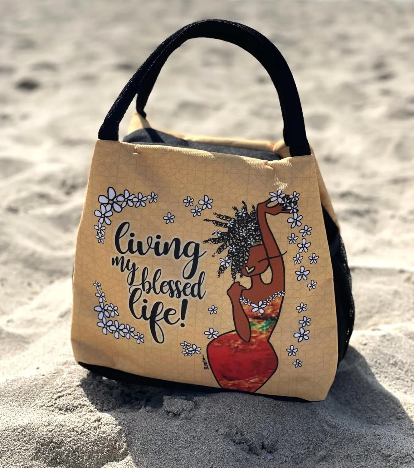 Shades of Color African American Lunch Bag, Reusable, Insulated, with Shoulder Strap, for Hiking, Picnic, Beach, Office—Perfect Gift for Black Women