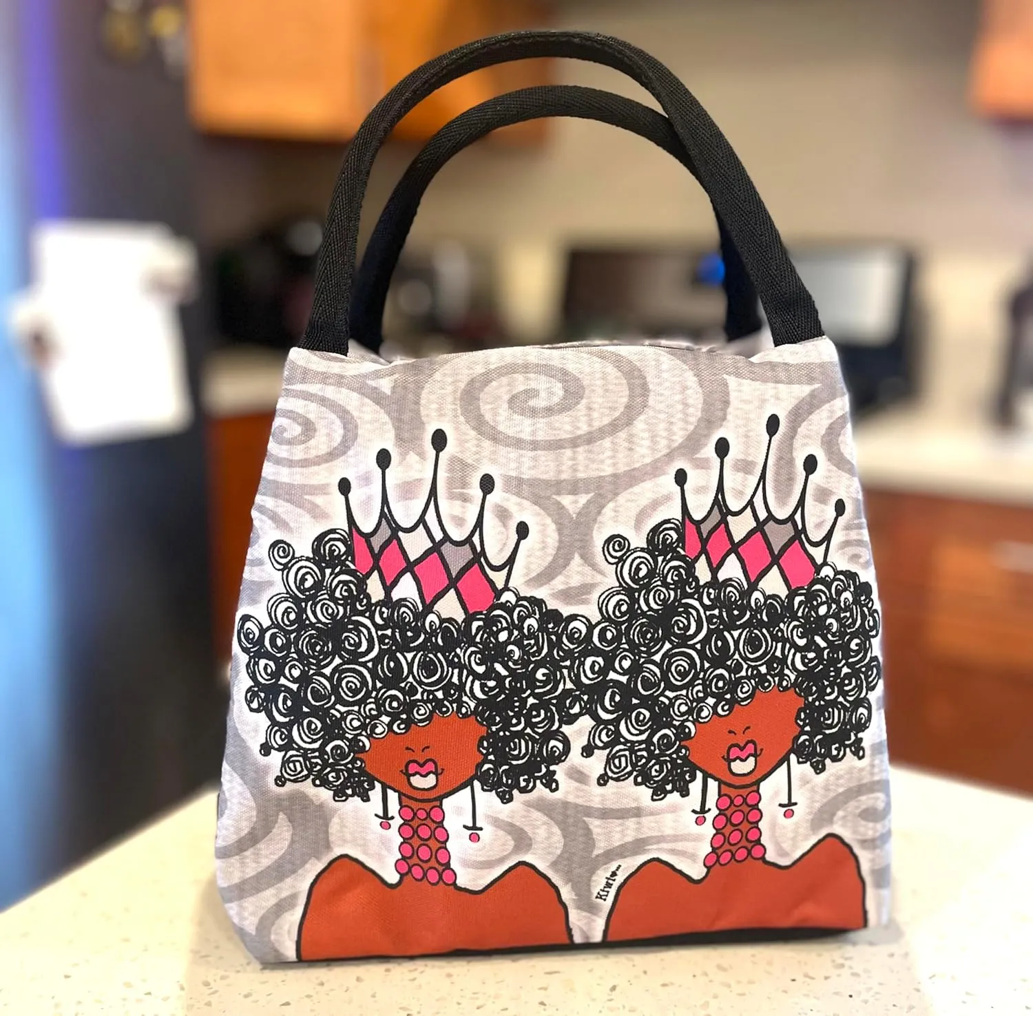 Shades of Color African American Lunch Bag, Reusable, Insulated, with Shoulder Strap, for Hiking, Picnic, Beach, Office—Perfect Gift for Black Women
