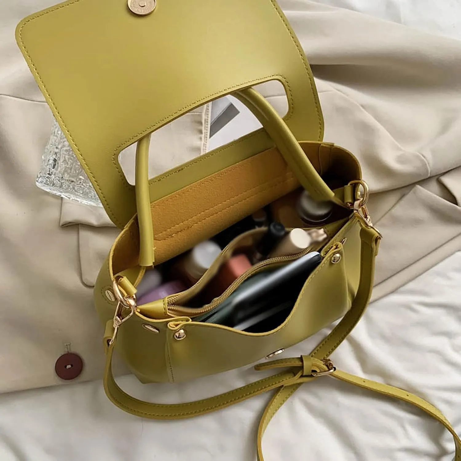Shoulder Bags Shoulder Bag Big Bag Casual Messenger Bag Lady Handbag Solid Color Lady Bag Daily Shopping Bag Female Bag(Blue)