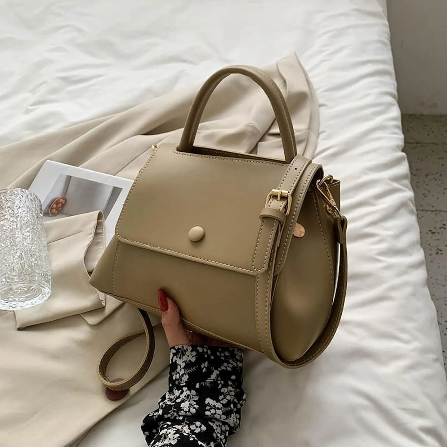 Shoulder Bags Shoulder Bag Big Bag Casual Messenger Bag Lady Handbag Solid Color Lady Bag Daily Shopping Bag Female Bag(Blue)