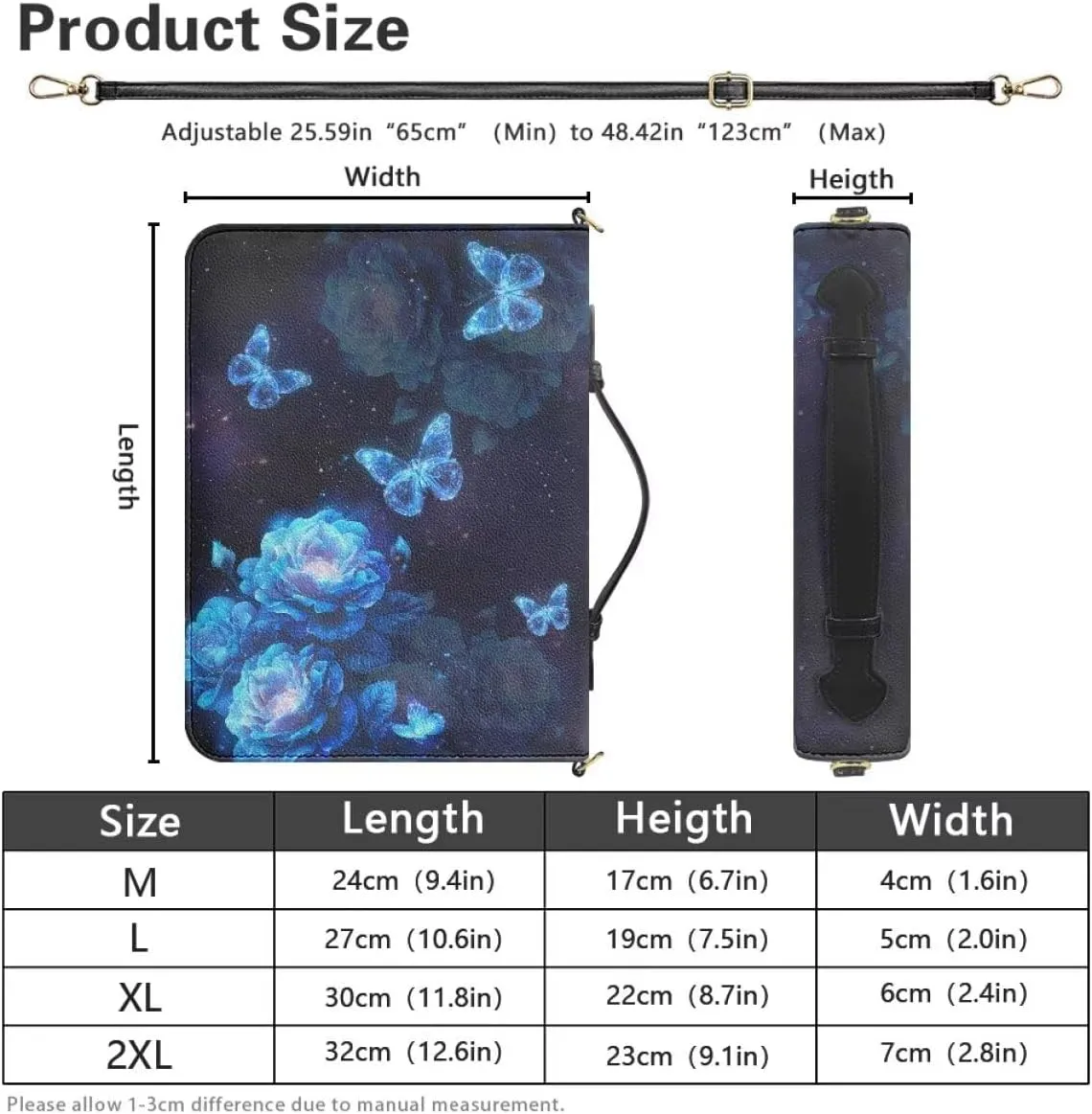 Shoulder Strap Bag Bible Bag for Women Bible Cover Bible Case with Handle Zipper Christmas Gift for Mother