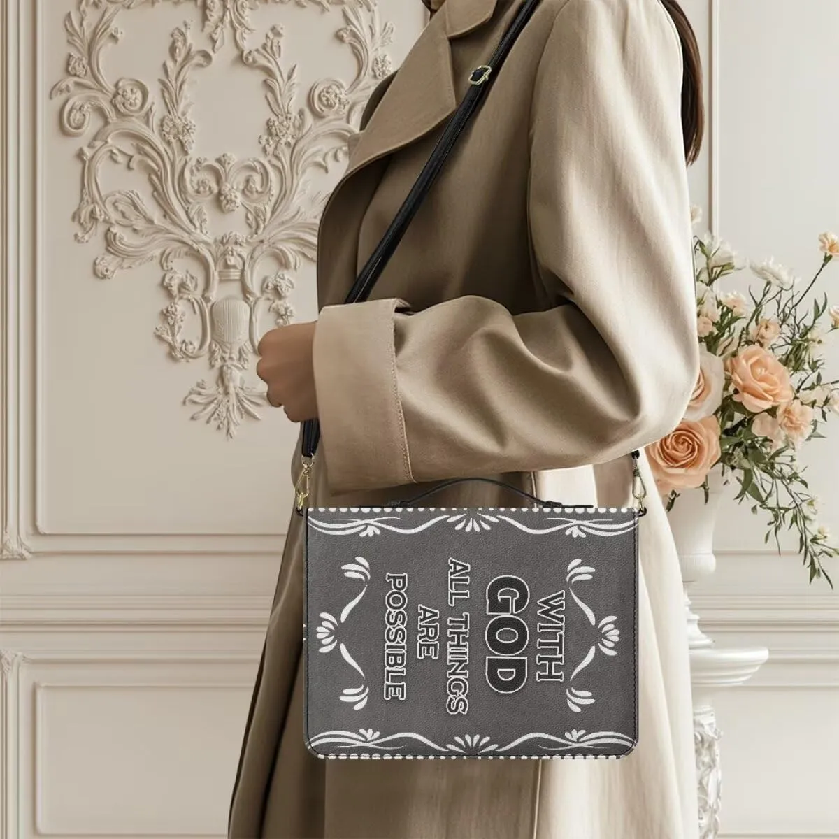Shoulder Strap Bag for Women Bible Bag for Women Bible Cover Bible Case with Handle Zipper Handbag Gift for Mom