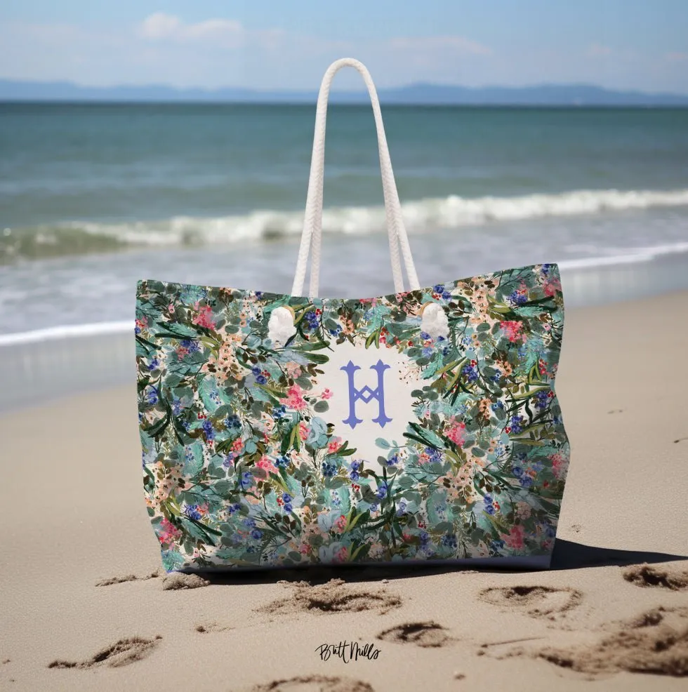 Siesta Key Monogrammed Carry-All Tote