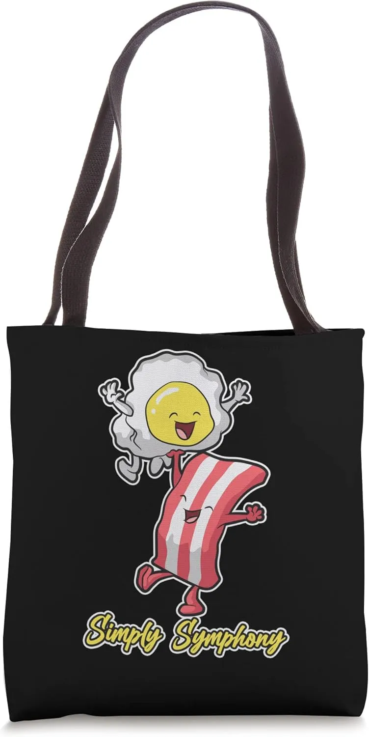 Simply Symphony Bacon And Eggs Breakfast Meaty Bacon Tote Bag