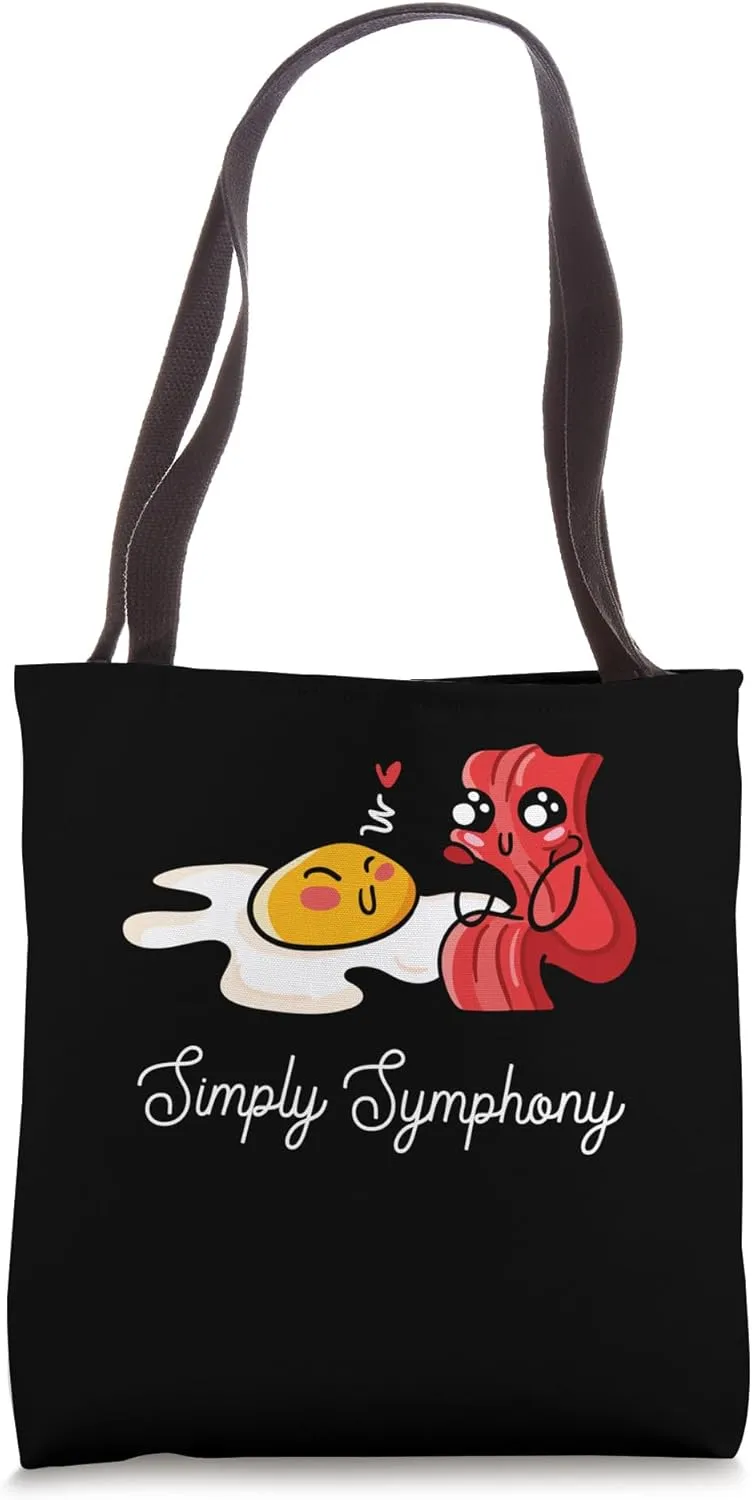 Simply Symphony Bacon And Eggs Breakfast Meaty Bacon Tote Bag