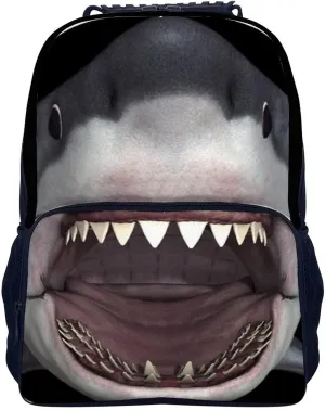 Skymoon Children's 3D Animal School Backpacks (16 Inch,Shark)