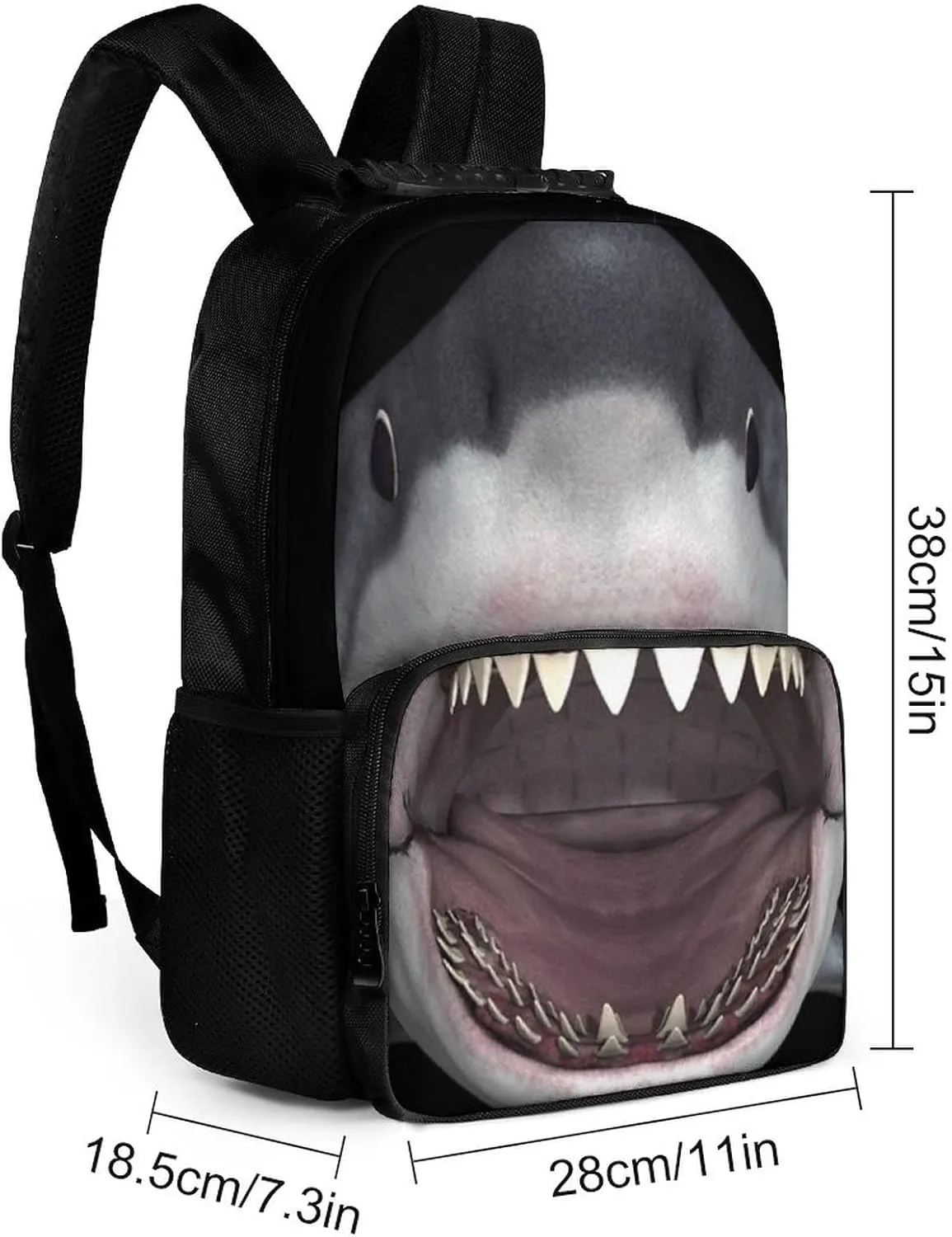 Skymoon Children's 3D Animal School Backpacks (16 Inch,Shark)