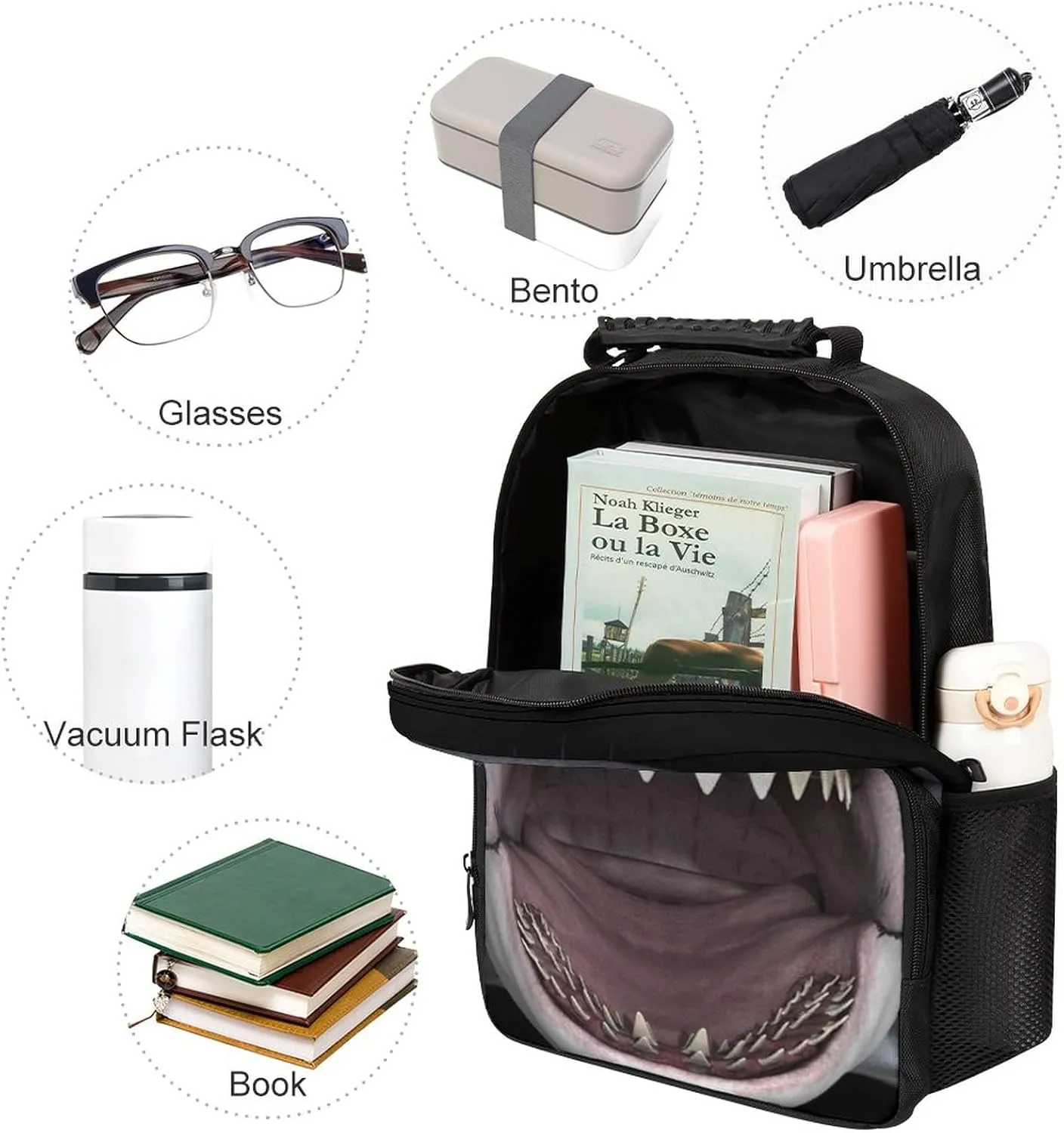 Skymoon Children's 3D Animal School Backpacks (16 Inch,Shark)