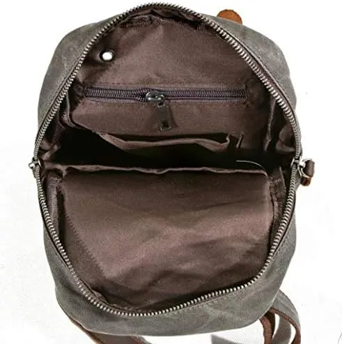 Sling Bag Chest Shoulder Backpack Fanny Pack Waterproof Canvas Waxed Crossbody Bags for Men (Khaki, One_Size)