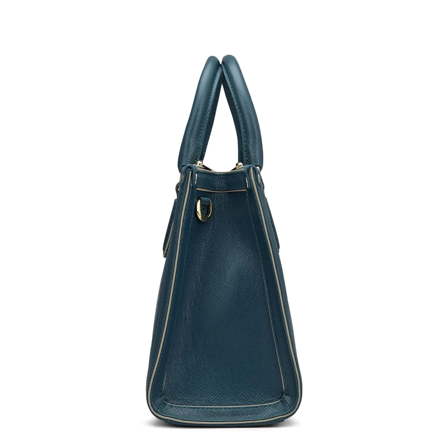 Small Franzy Leather Satchel - Octane