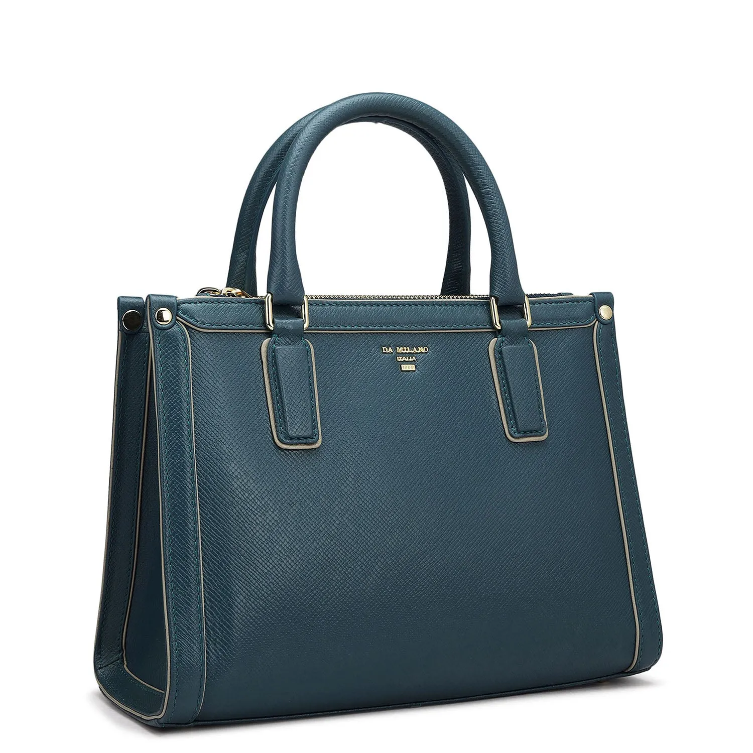 Small Franzy Leather Satchel - Octane