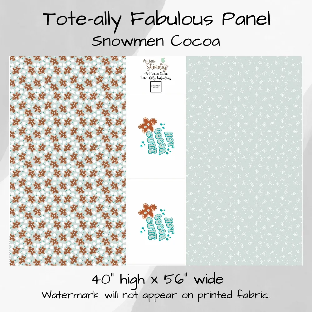 Snowmen Cocoa Tote-Ally Fabulous Panel (retail)