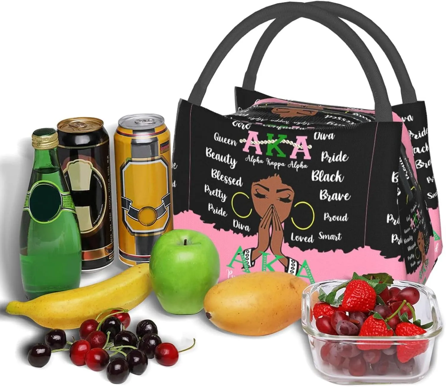 Sorority Gifts For Women Reusable Lunch Tote Insulated Cooler Bag Lunch Box Handbag Lunch Bag For Women