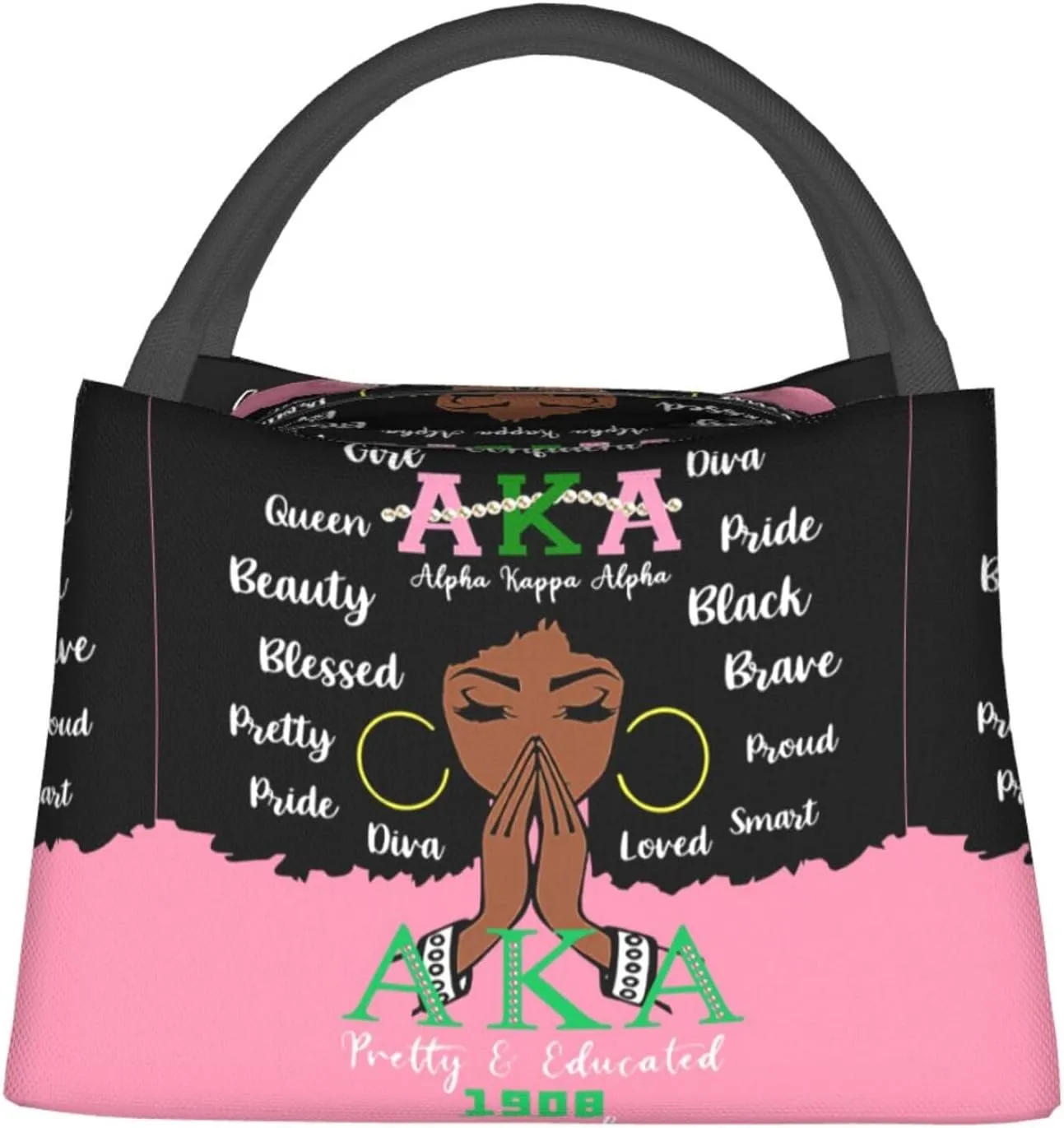 Sorority Gifts For Women Reusable Lunch Tote Insulated Cooler Bag Lunch Box Handbag Lunch Bag For Women