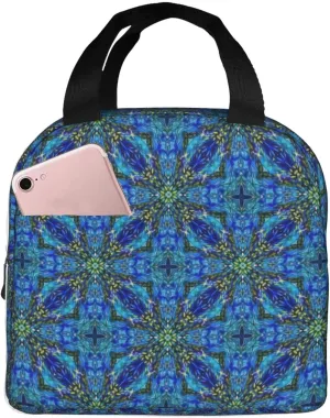 Southeast Asian Ethnic Style Patterns Lunch Bag, Large Capacity Reusable Insulated Cooler Lunch Container For Work Office Picnic Or Travel