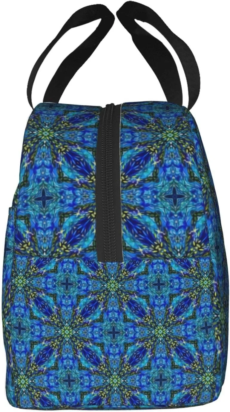 Southeast Asian Ethnic Style Patterns Lunch Bag, Large Capacity Reusable Insulated Cooler Lunch Container For Work Office Picnic Or Travel