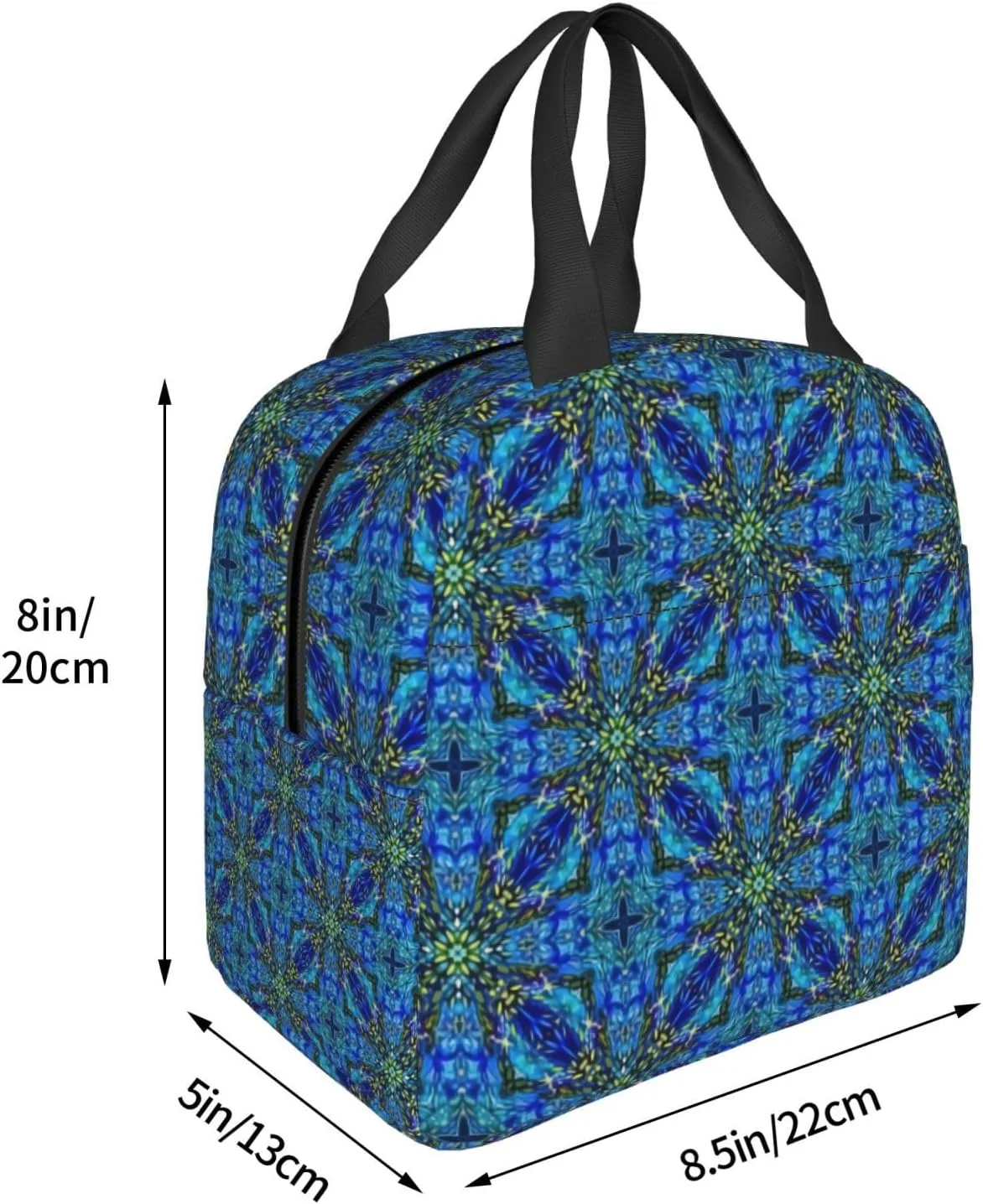 Southeast Asian Ethnic Style Patterns Lunch Bag, Large Capacity Reusable Insulated Cooler Lunch Container For Work Office Picnic Or Travel
