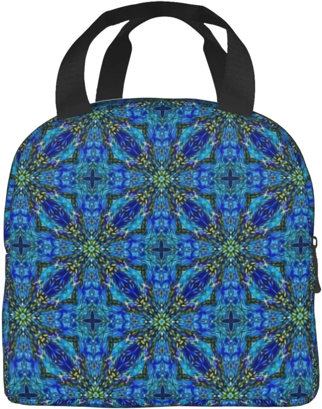 Southeast Asian Ethnic Style Patterns Lunch Bag, Large Capacity Reusable Insulated Cooler Lunch Container For Work Office Picnic Or Travel