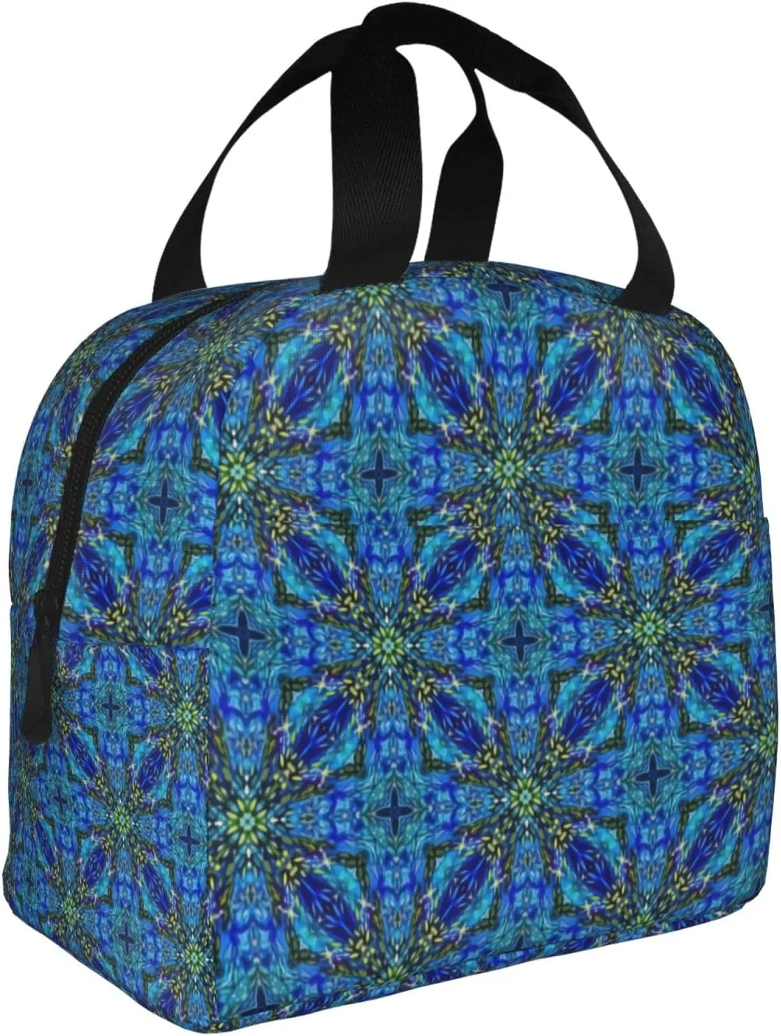 Southeast Asian Ethnic Style Patterns Lunch Bag, Large Capacity Reusable Insulated Cooler Lunch Container For Work Office Picnic Or Travel