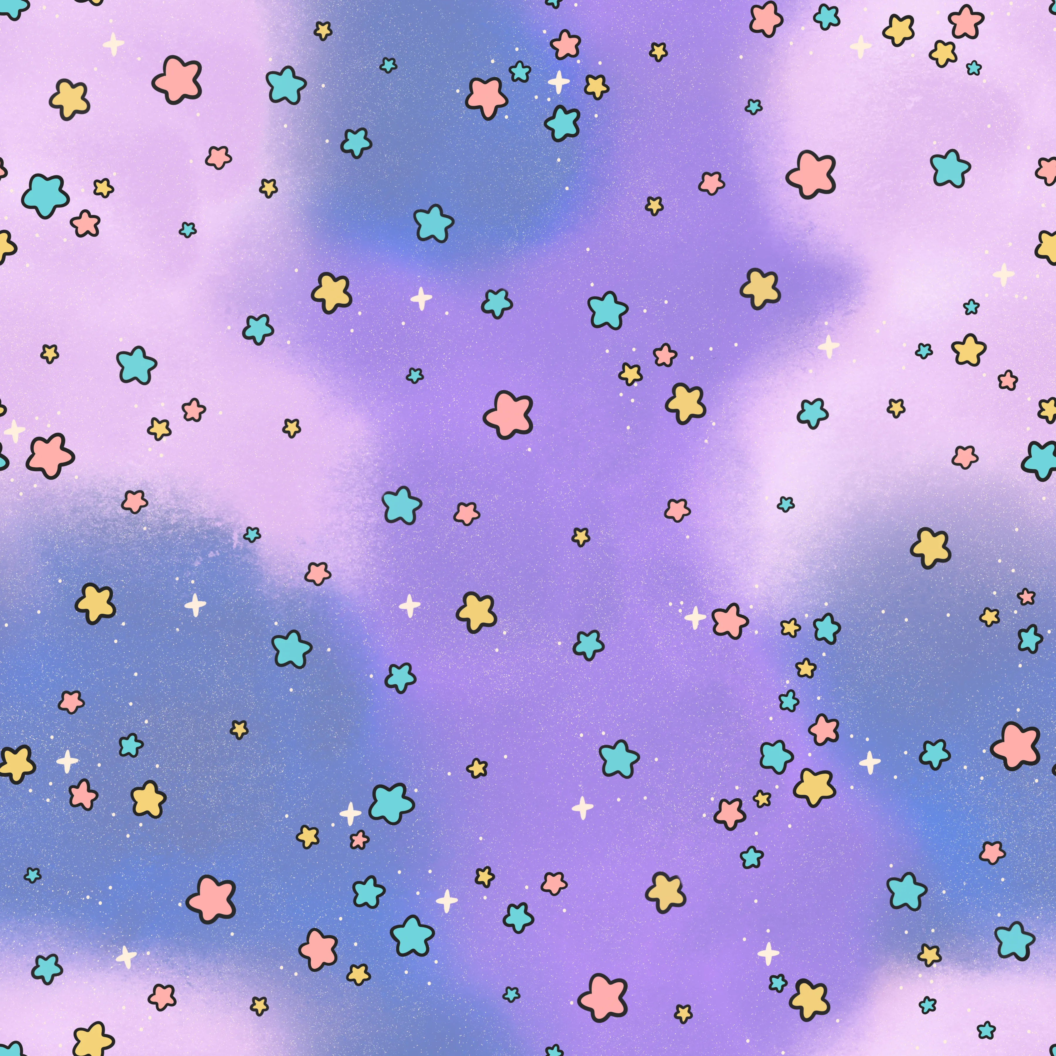 Space Battle Stars on Purple (preorder)