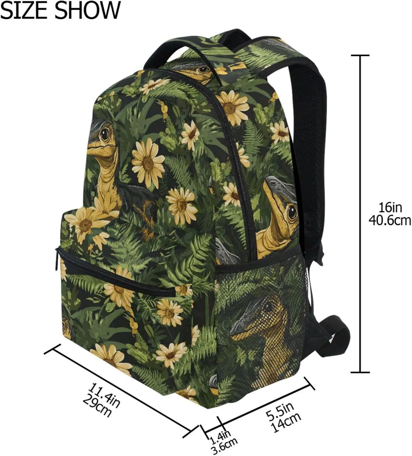 Sport Backpack for Unisex Adult Waterproof Backpack with Chest Strap for Travel Trip Beauty Dinosaur Velociraptor Personalized
