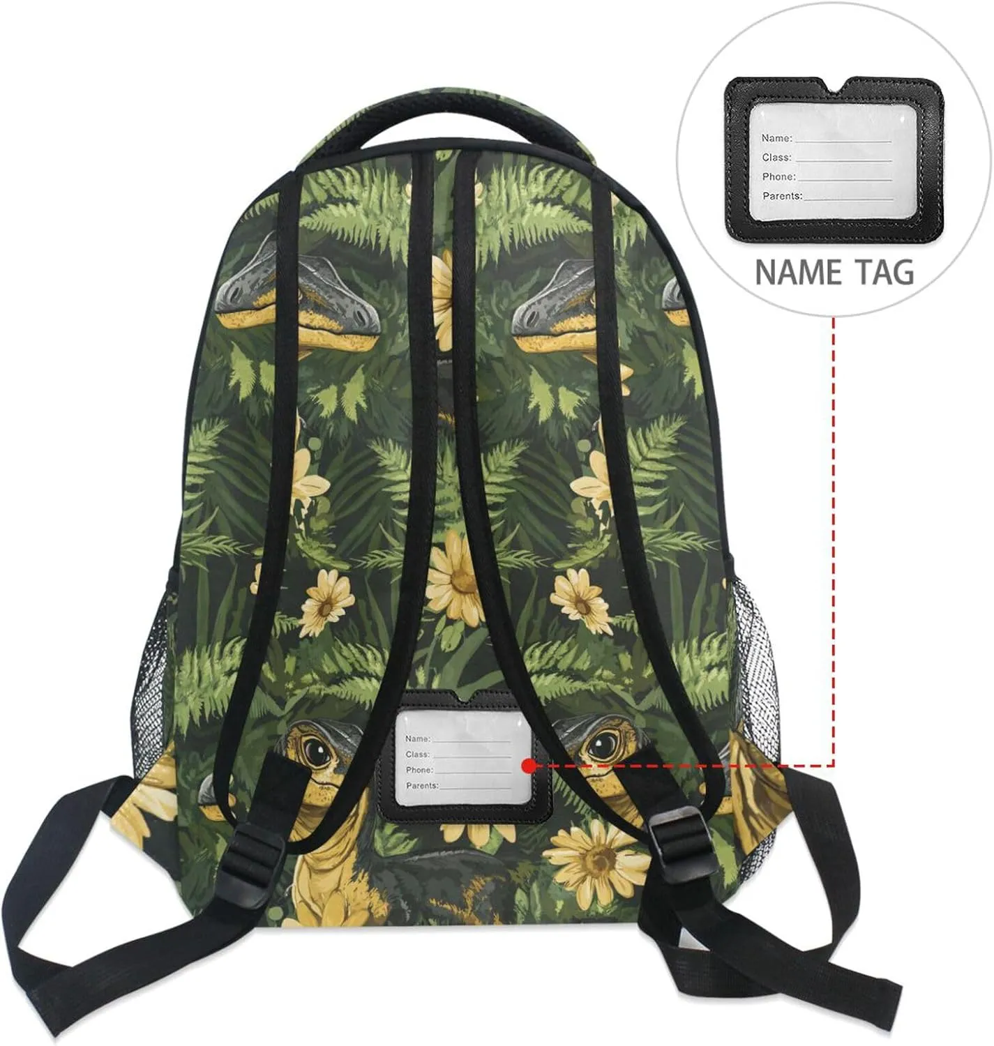 Sport Backpack for Unisex Adult Waterproof Backpack with Chest Strap for Travel Trip Beauty Dinosaur Velociraptor Personalized