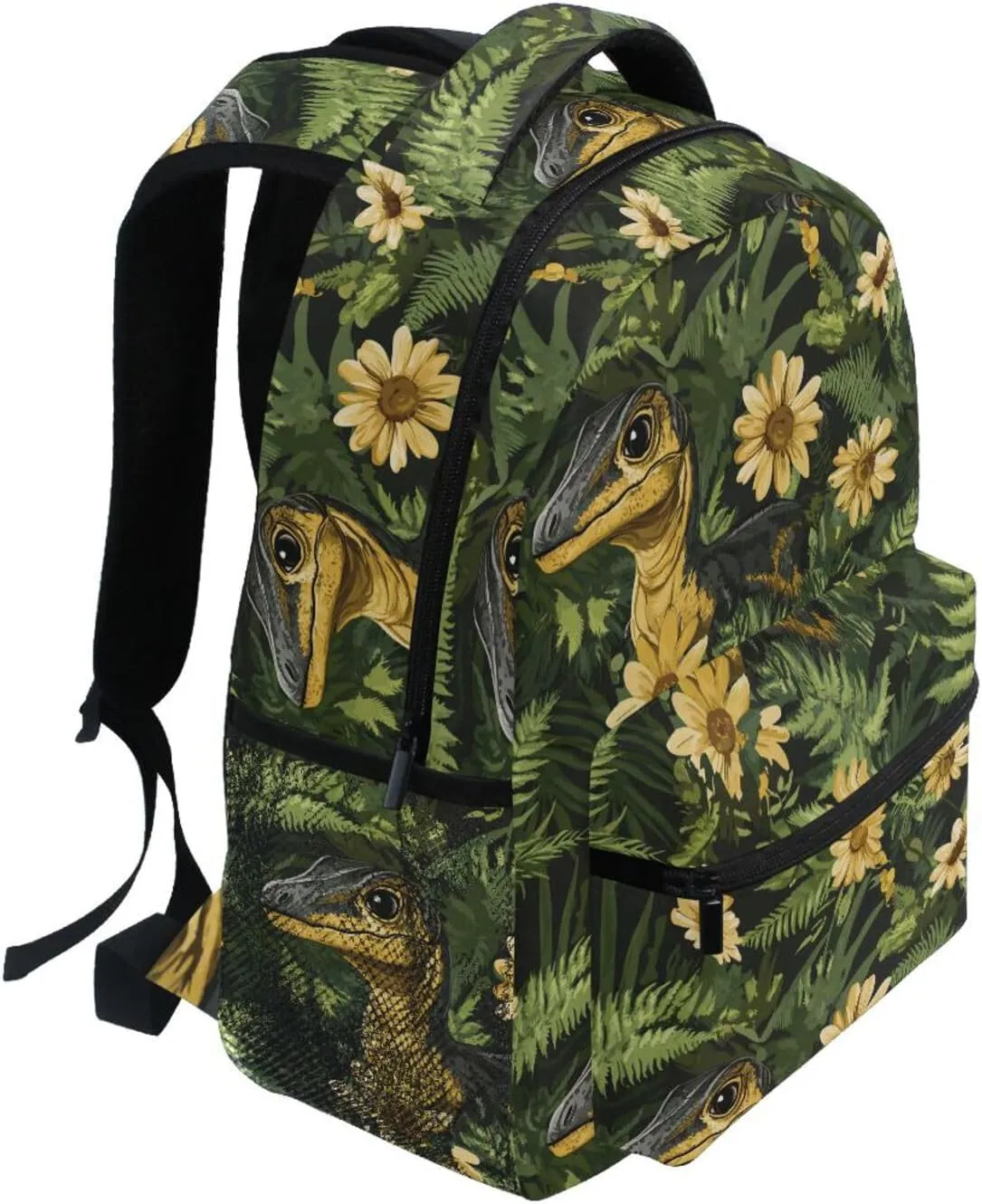 Sport Backpack for Unisex Adult Waterproof Backpack with Chest Strap for Travel Trip Beauty Dinosaur Velociraptor Personalized