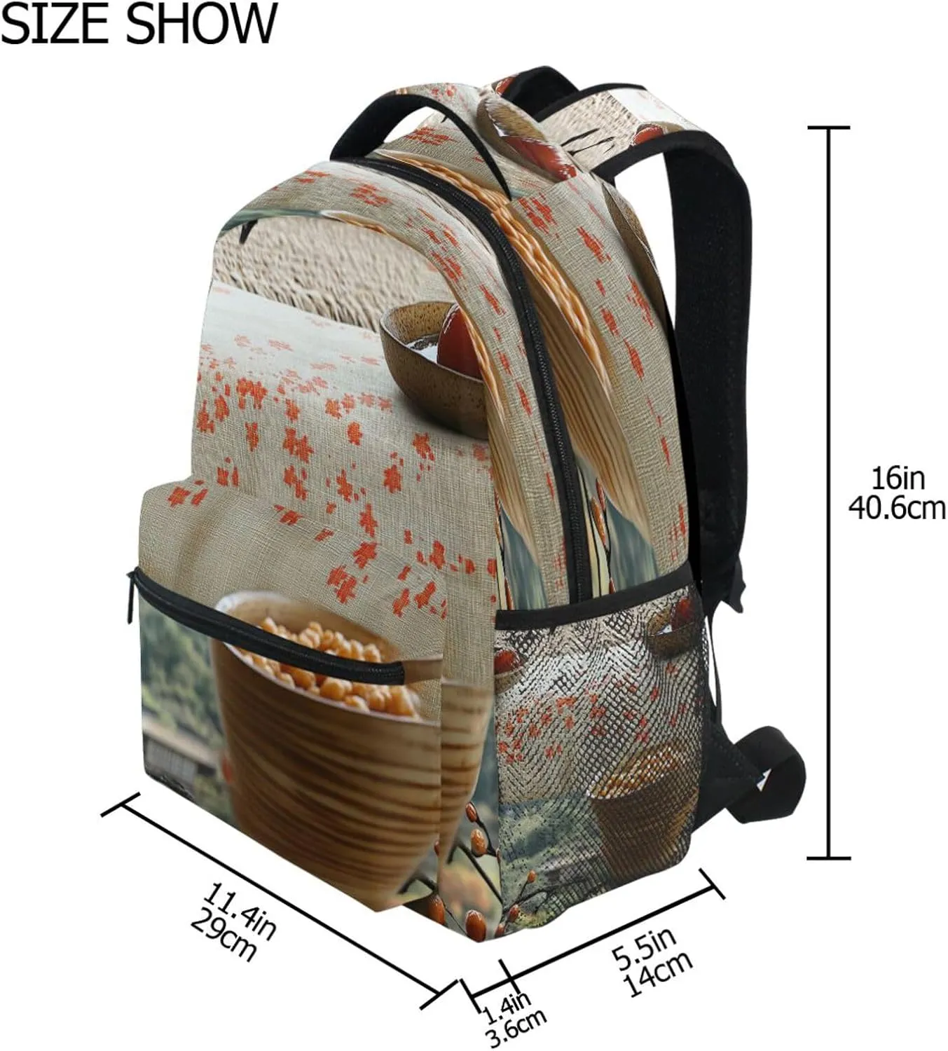 Sport Backpack for Women Men Fashion Backpack with Chest Strap Gift Men & Women Cereal Japanese Style