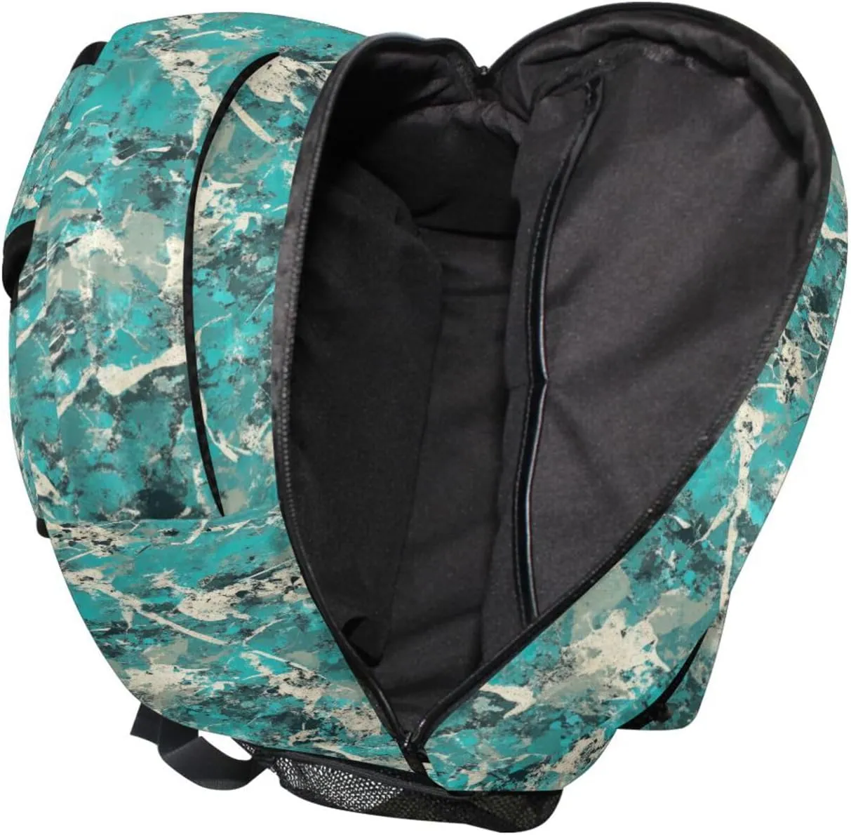 Sport Backpack for Women Men Fashion Laptop Bookbag with Chest Strap for College Work Army Camouflage Turquoise Camouflage