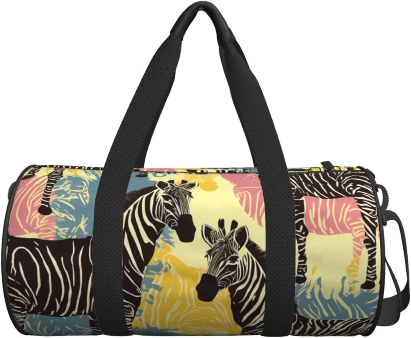 Sports Gym Bag for Women Men Travel Duffel Bag Tote Weekender Bag Carry on Overnight Bag for Travel Swimming Fitness Workout Sports Giraffe and zebra Duffle Bag