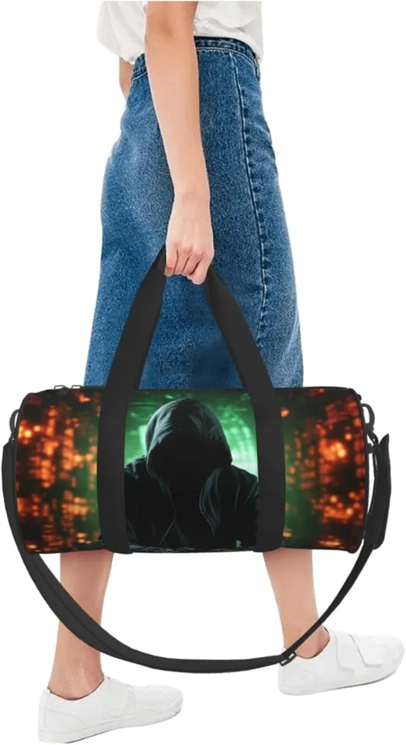 Sports Gym Bag for Women Men Travel Duffel Bag Tote Weekender Bag Carry on Overnight Bag for Travel Swimming Fitness Workout Sports Hacker Attack Duffle Bag