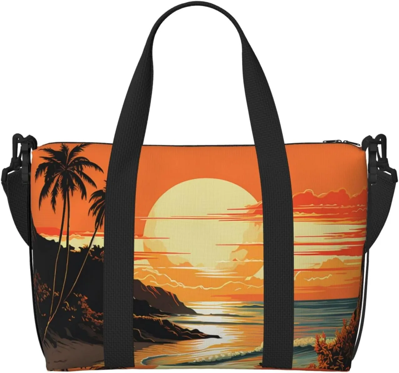 Sports Gym Bag for Women Men Travel Duffel Bag Tote Weekender Bag Carry on Overnight Bag for Travel Swimming Fitness Workout Sports Original Poster for Endless Summer Duffle Bag