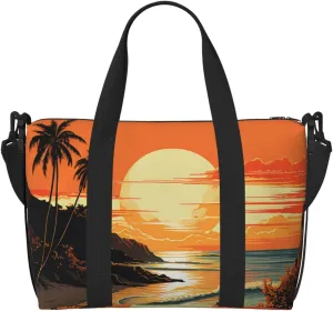 Sports Gym Bag for Women Men Travel Duffel Bag Tote Weekender Bag Carry on Overnight Bag for Travel Swimming Fitness Workout Sports Original Poster for Endless Summer Duffle Bag