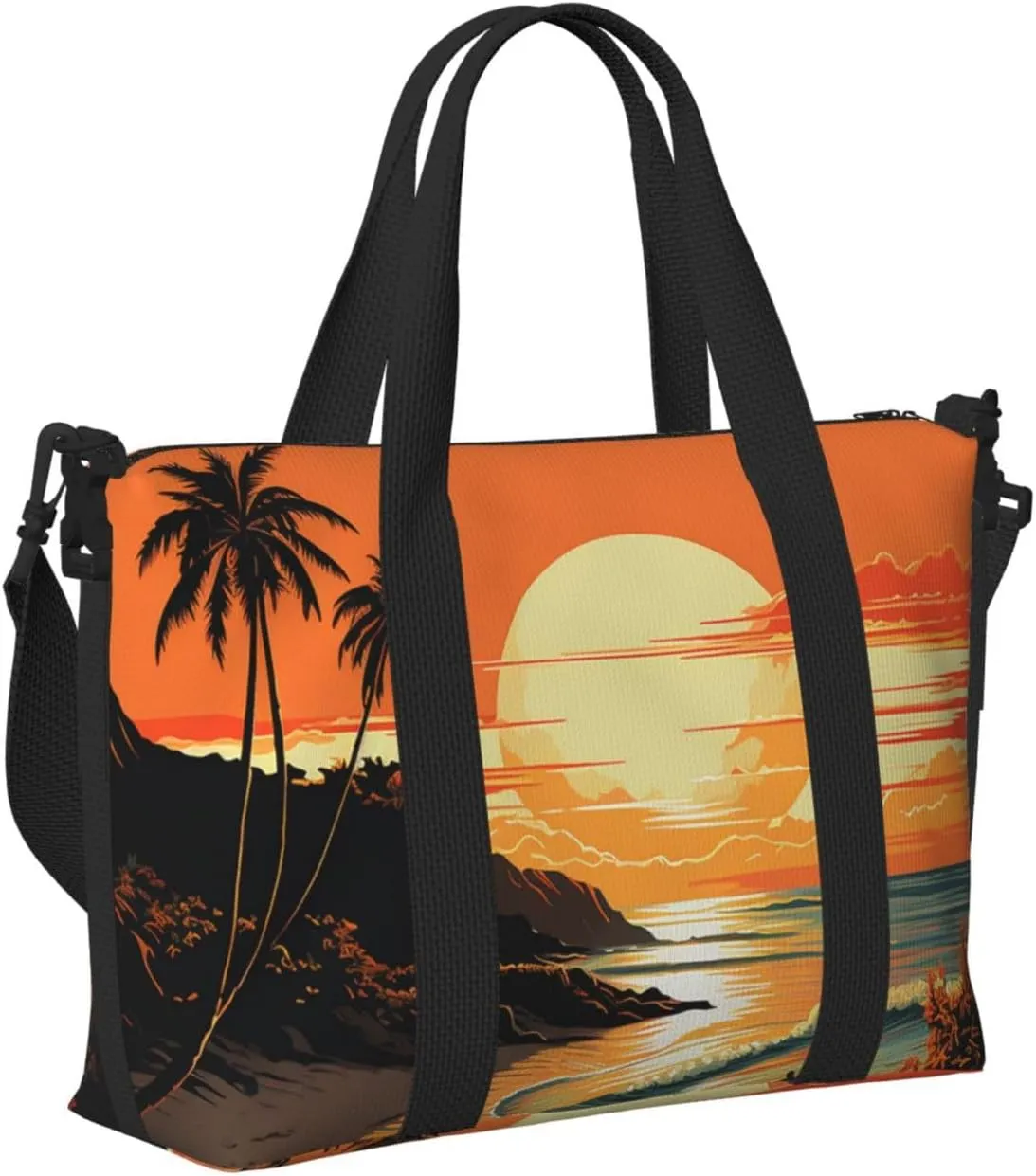 Sports Gym Bag for Women Men Travel Duffel Bag Tote Weekender Bag Carry on Overnight Bag for Travel Swimming Fitness Workout Sports Original Poster for Endless Summer Duffle Bag