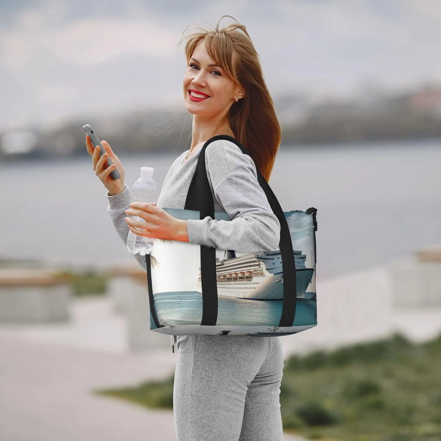 Sports Gym Bag for Women Men Travel Duffel Bag Tote Weekender Bag Carry on Overnight Bag for Travel Swimming Fitness Workout Sports Seaside Cruise Ship Duffle Bag