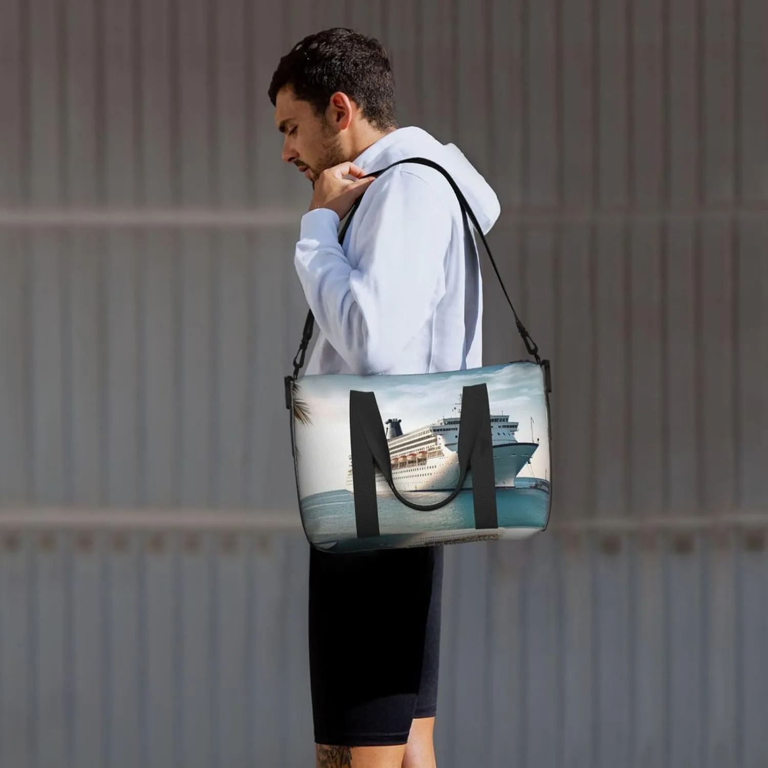 Sports Gym Bag for Women Men Travel Duffel Bag Tote Weekender Bag Carry on Overnight Bag for Travel Swimming Fitness Workout Sports Seaside Cruise Ship Duffle Bag