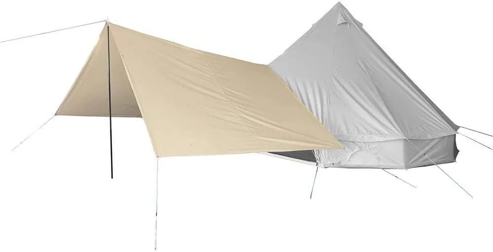 SportTent 4-Season Camping Cotton Canvas Bell Tent Wall Hunting Tent with 2 Doors and Stove Jack Hole