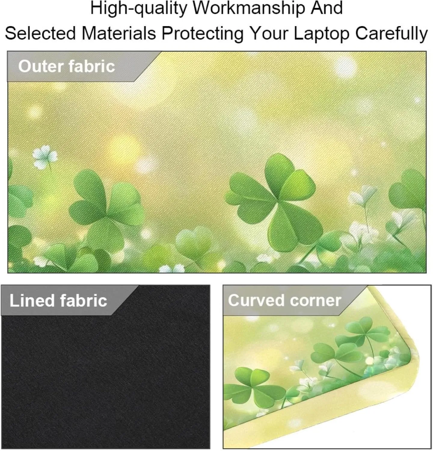 Spring Pattern with Twigs and Moon Laptop Shoulder Bag Slim Computer Briefcase Laptop Sleeve Messenger Case