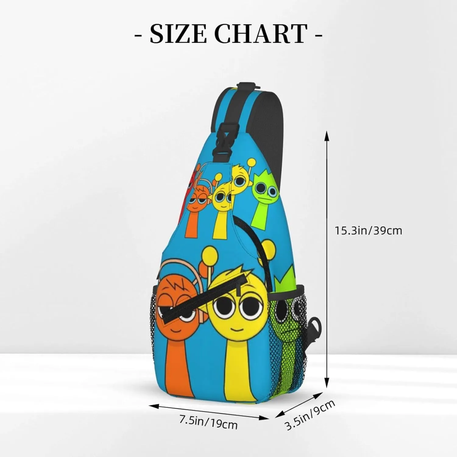 Sprunki Sling Backpack Chest Bag Crossbody Shoulder Bag,Travel Hiking Daypack For Men Women Camping Gym