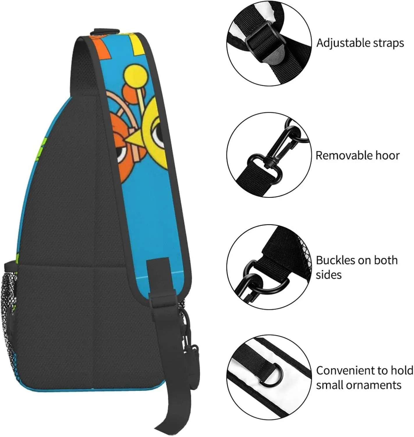 Sprunki Sling Backpack Chest Bag Crossbody Shoulder Bag,Travel Hiking Daypack For Men Women Camping Gym