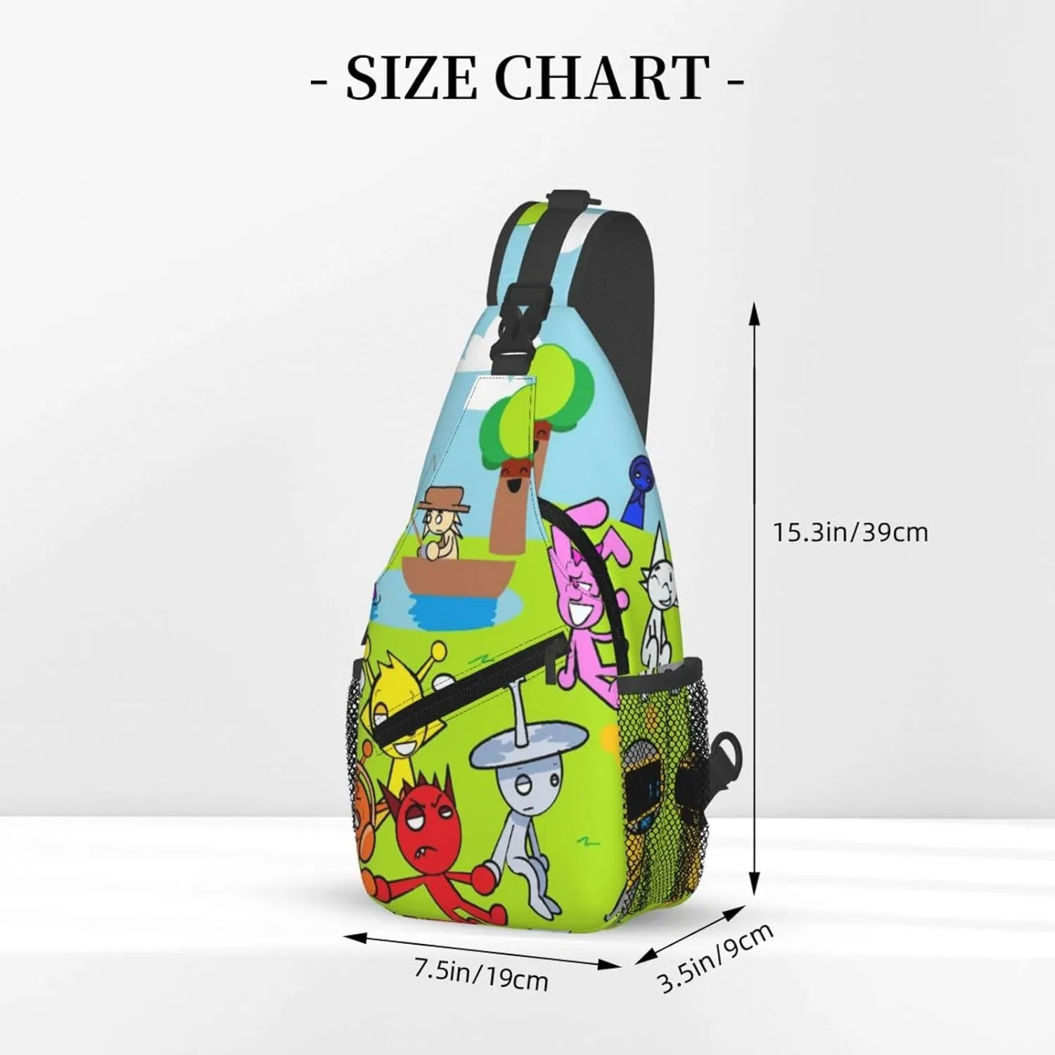 Sprunki Sling Backpack Chest Bag Crossbody Shoulder Bag,Travel Hiking Daypack For Men Women Camping Gym