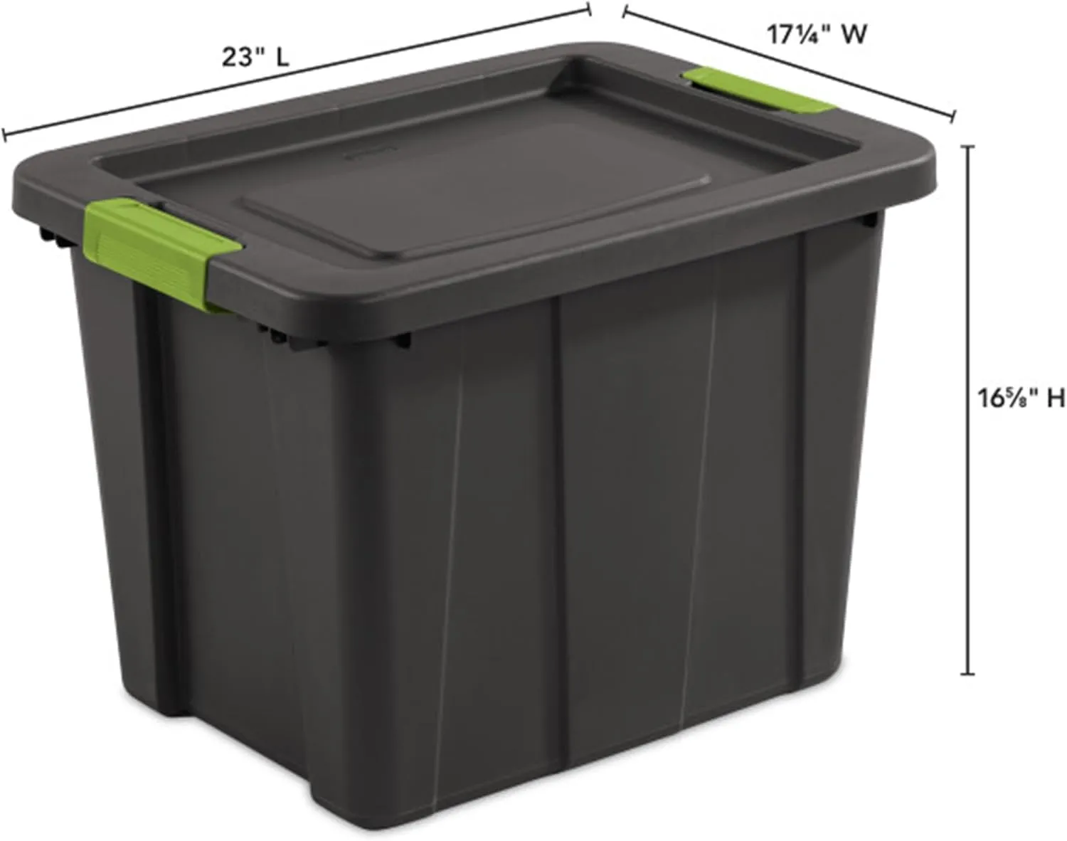 Sterilite 6-Pack Storage Bins with Lids, Heavy Duty Totes, 18 Gallon, Flat Gray
