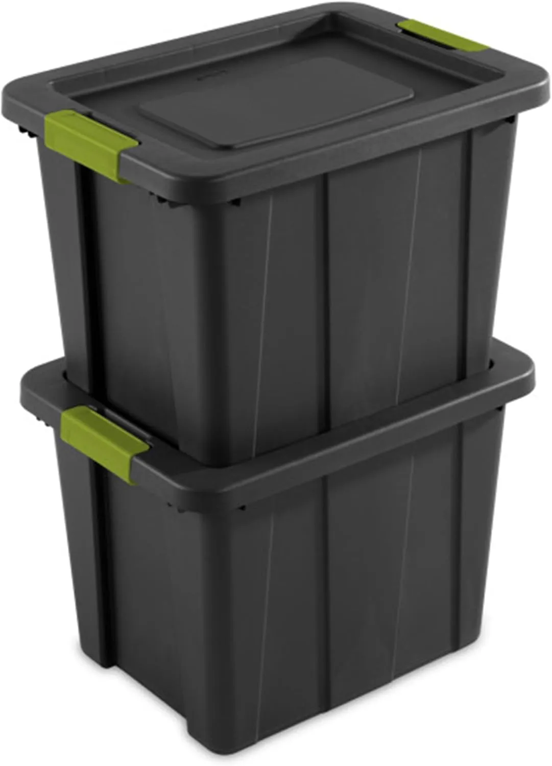 Sterilite 6-Pack Storage Bins with Lids, Heavy Duty Totes, 18 Gallon, Flat Gray
