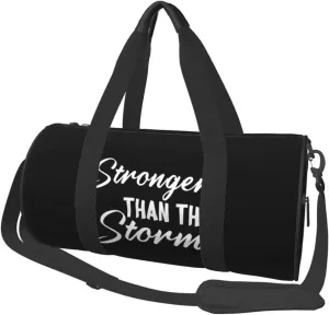 Stronger Than The Storm Duffel Bag Gym Bag Travel Sports Tote Large Foldable Beach Swim Yoga8