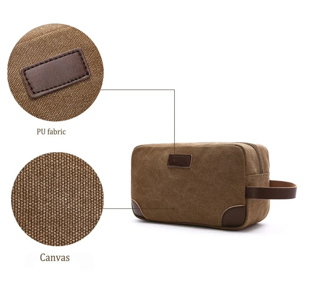 Stylish Canvas Clutch Bag Handbag Phone Pouch for Men & Women, One Size
