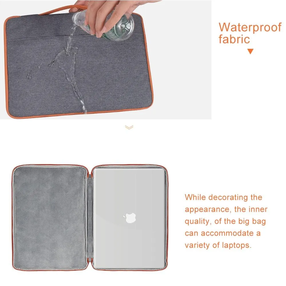 Stylish Laptop Handbag for Macbook & More - Polyester & Nylon - Pink