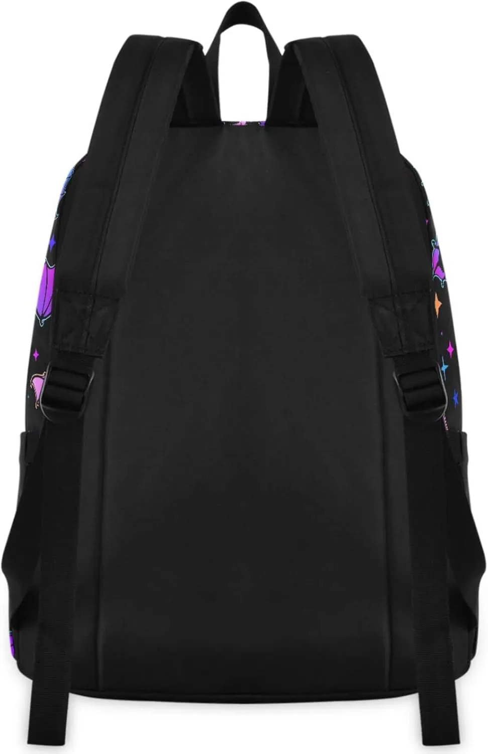 Stylish Rainbow Colors Bats Stars Unisex Travel Laptop Backpack Durable Large Computer Bag Ideal for Back to School Bookbags Work