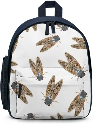 Summer Cicada Cute Backpack Lightweight Travel Daypack Basic Notebook Bag with Pockets