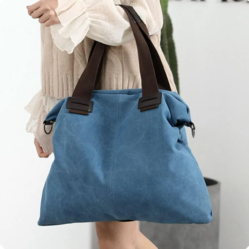 Sunshinejing Women's Canvas Tote Bag Shoulder Crossbody Purses Work Travel Handbag Hobo Bag