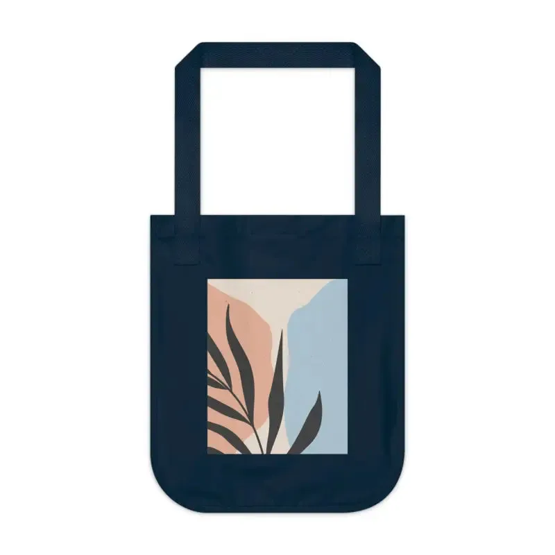 Sustainable Canvas Tote Bag with Abstract Leaves